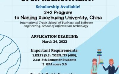 Scholarship 2+2 Program to Nanjing Xiaozhuang University, China