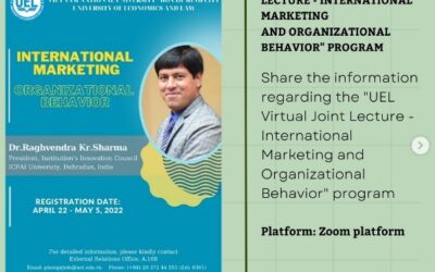 Call for “UEL Virtual Joint Lecture – International Marketing and Organizational Behavior” Program