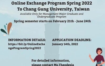 Online Exchange Program to Chang Gung University, Taiwan
