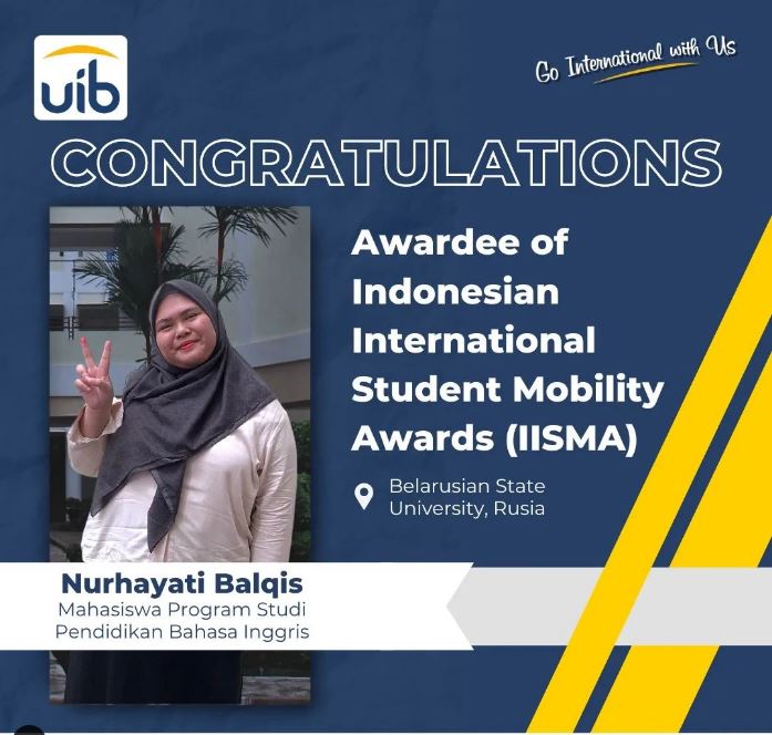 The Departure of English Education Student, Nurhayati Balqis, for the 2024 Indonesian International Student Mobility Awards (IISMA) Program to Belarusian State University.